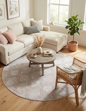 7' 10 x 7' 10 Kamala Washable Round Rug