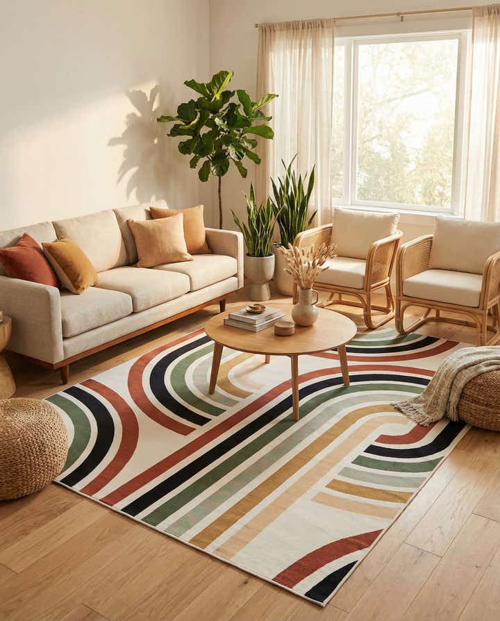 7' 10 x 10' Easy-Clean Modern Indoor / Outdoor Rug