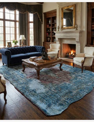 9' 10 x 13' 5 Vintage Royal Wool Rug