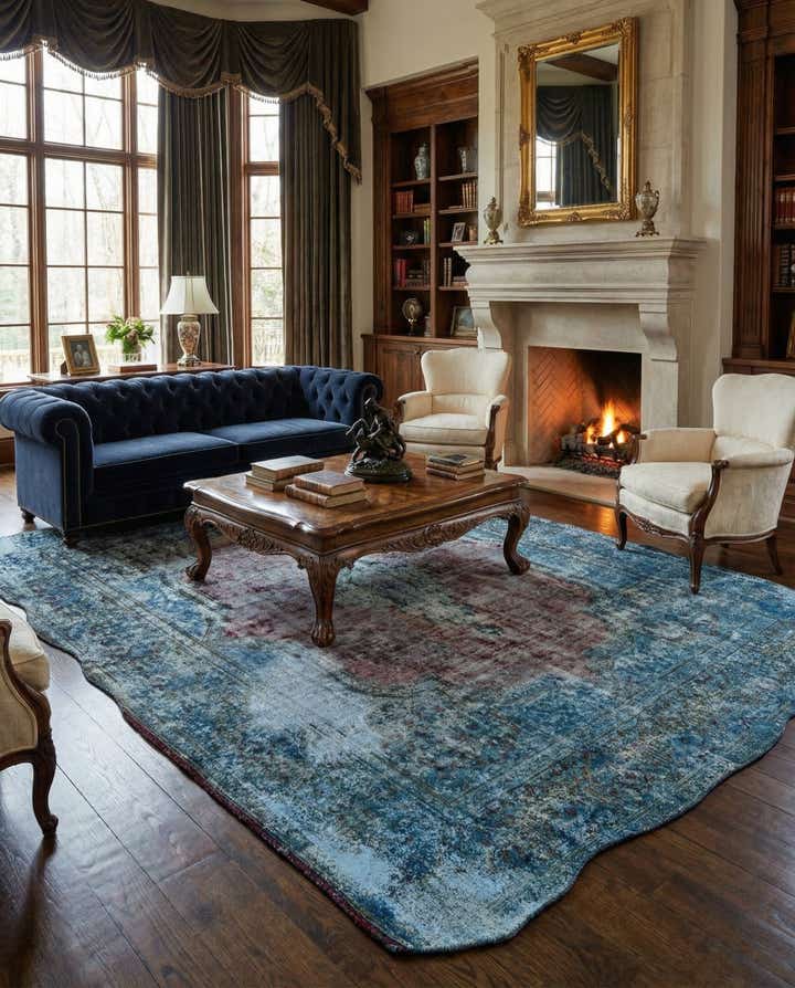 9' 10 x 13' 5 Vintage Royal Wool Rug