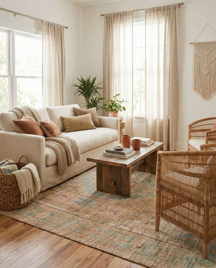 9' x 12' Hand Woven Chenille Jute Rug