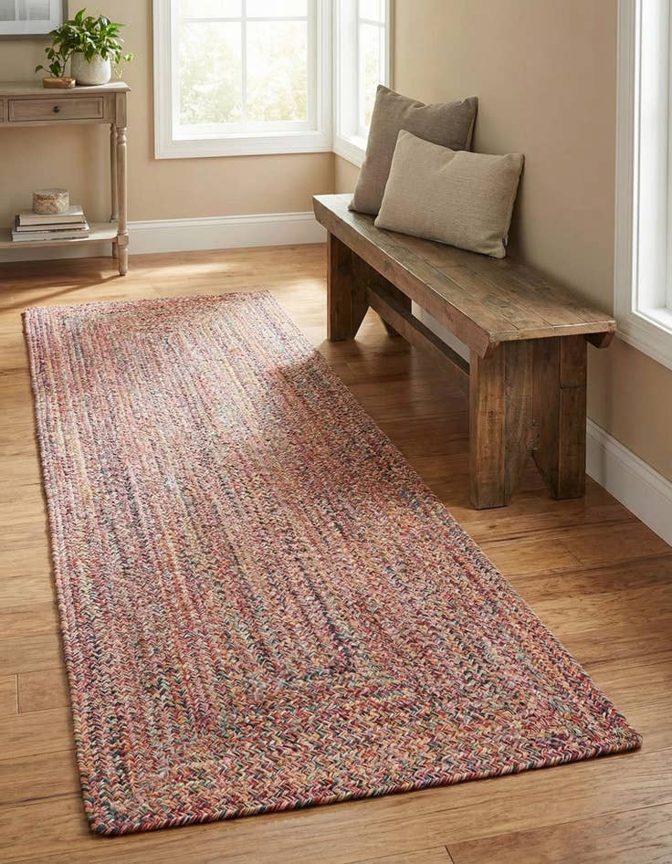 Detail image of 2' x 6' 1  Hand Woven Eco Verse   Washable Indoor / Outdoor Runner Rug