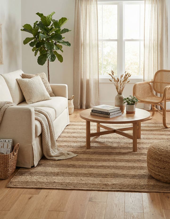 7' 10 x 7' 10 Handmade Braided Jute Square Rug