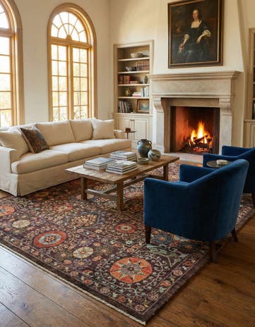 6' 8 x 8' 11 Hand Knotted Ariana Ziegler Oriental Rug