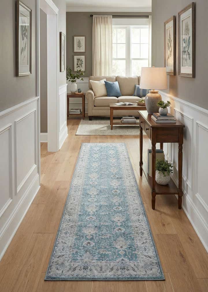 2' 7 x 12' Washable Timeless Runner Rug