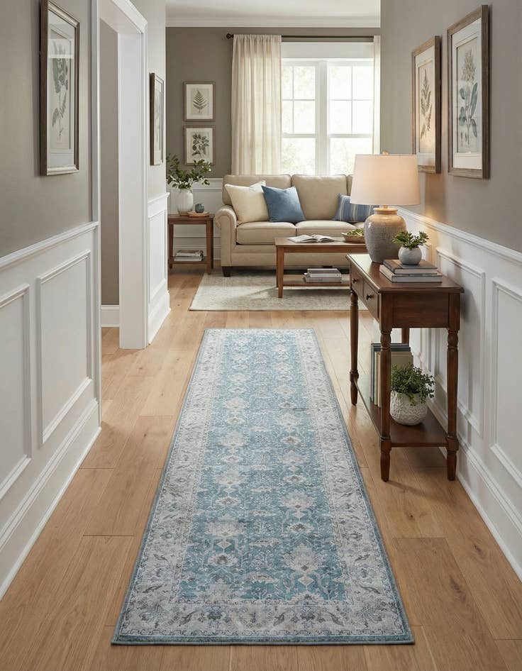 Detail image of 2' 7 x 12' Washable Timeless Runner Rug