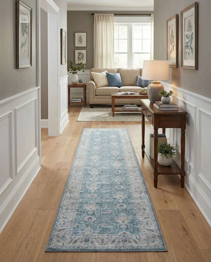 2' 7 x 12' Washable Timeless Runner Rug