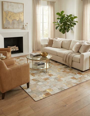 5' x 7' 10 Cowhide - Patchwork Rug