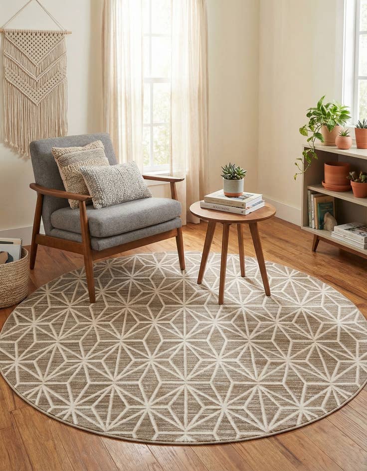 Detail image of 5' 3 x 5' 3 Uptown Fifth Avenue Round Rug