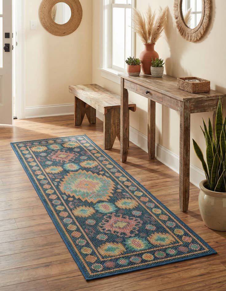 Detail image of  2' x 5' 1  Washable Baja Indoor / Outdoor Runner Rug