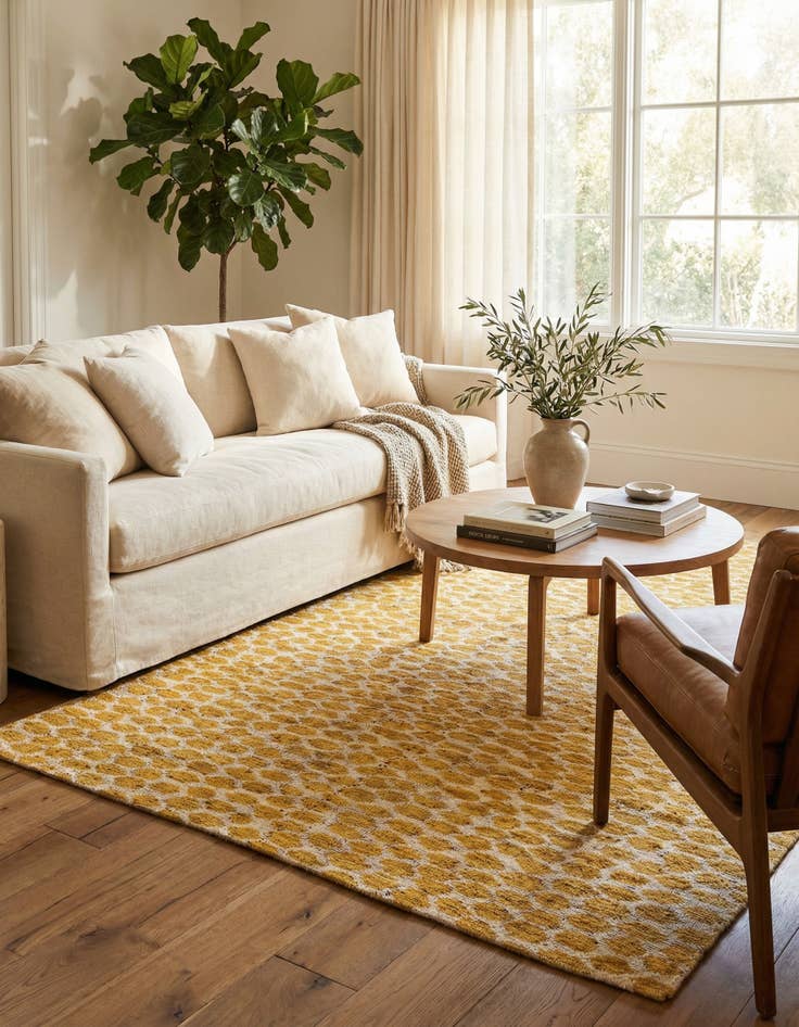 Detail image of  6' x 9'  Hand Knotted Moroccan Wool Rug