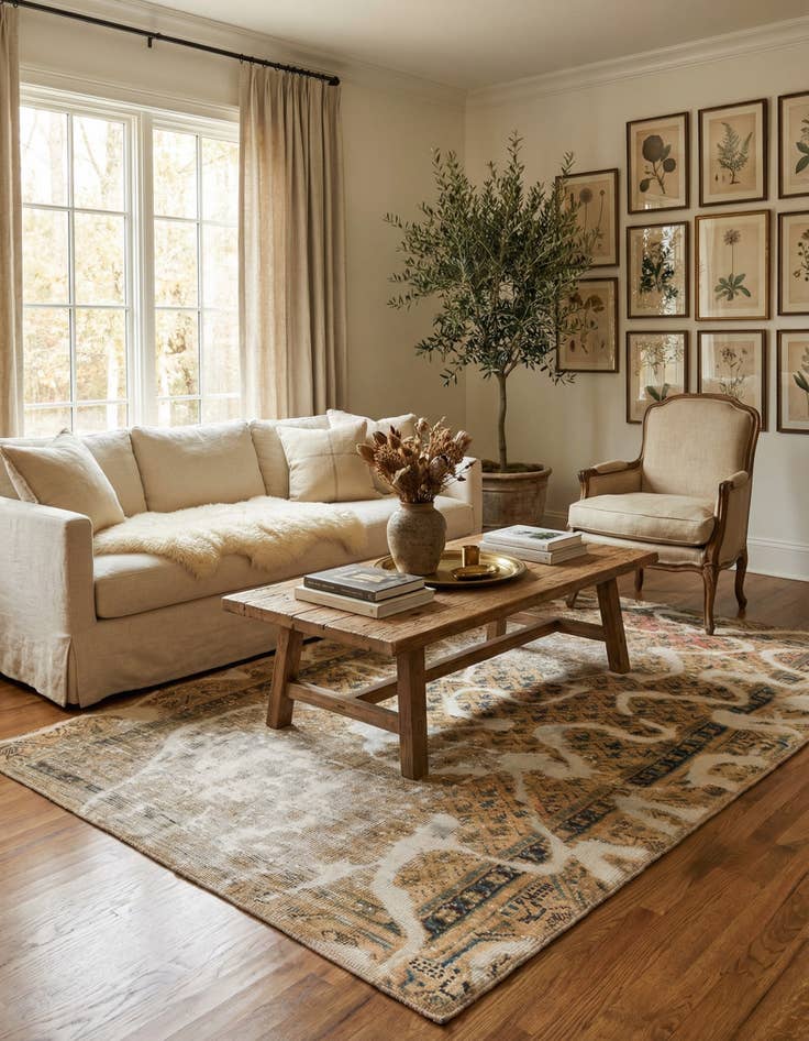 Detail image of 3' 6 x 5' 9  Hand Knotted Ultra Vintage Persian Wool Rug