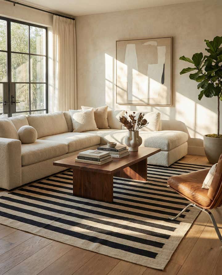 6' 8 x 9' 10 Hand Woven Kilim Modern Wool Rug