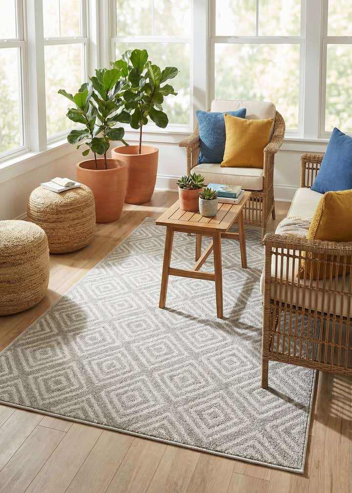 4' x 6' Easy-Clean Sabrina Soto Indoor / Outdoor Rug