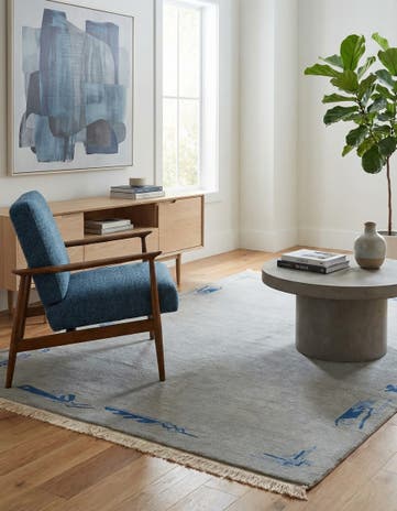 4' 8 x 6' 7 Hand Knotted Nepal Wool Rug