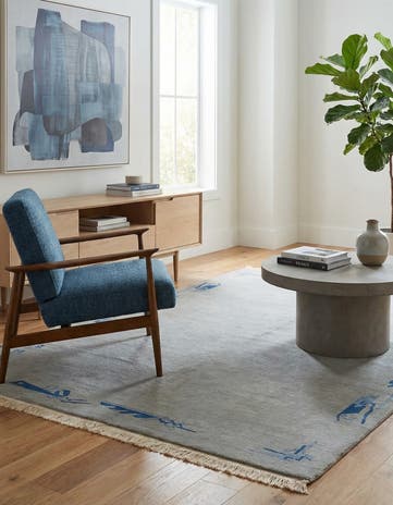 4' 8 x 6' 7 Hand Knotted Nepal Wool Rug