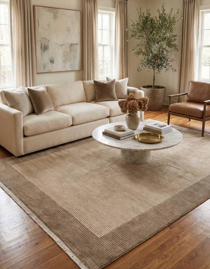 Detail image of 6' 6 x 9' 10  Hand Knotted Darya Wool Rug