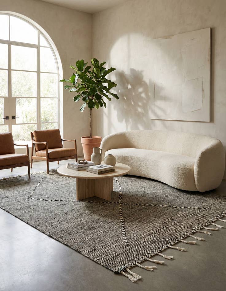 Detail image of 7' 6 x 10' 1  Hand Knotted Moroccan Wool Rug