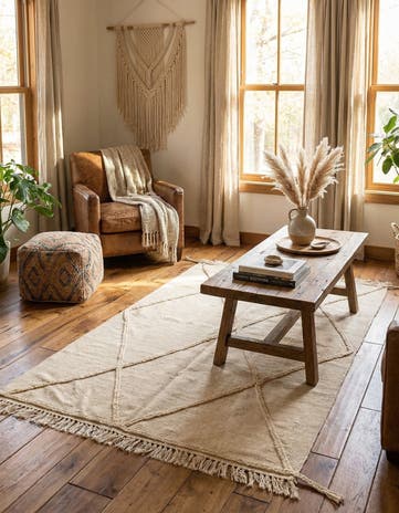 3' 6 x 5' Hand Knotted Moroccan Wool Rug