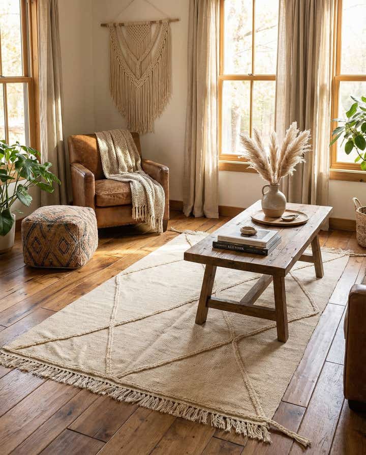 3' 6 x 5' Hand Knotted Moroccan Wool Rug