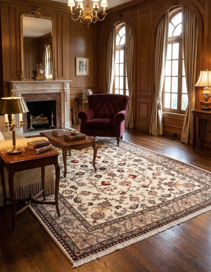 Detail image of  5' x 6' 4 Tabriz Rug