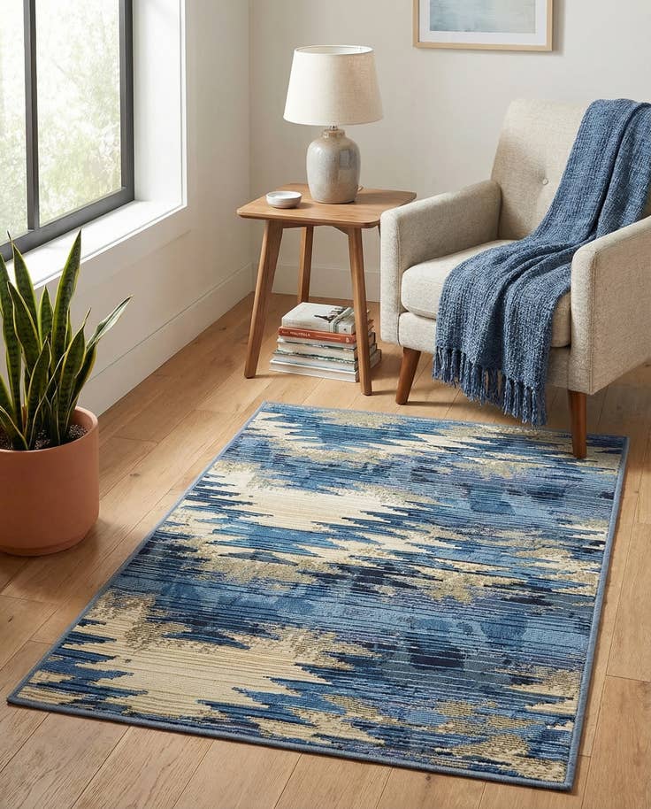 Detail image of 2' 2 x 3' Easy-Clean Modern Indoor / Outdoor Rug