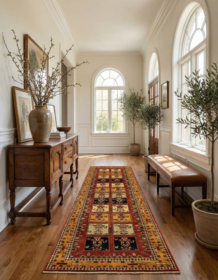 Detail image of 2' 8 x 9' 11 Luribaft Wool Runner Rug