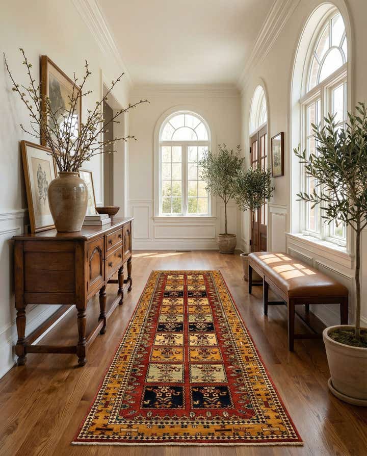 2' 8 x 9' 11 Luribaft Wool Runner Rug