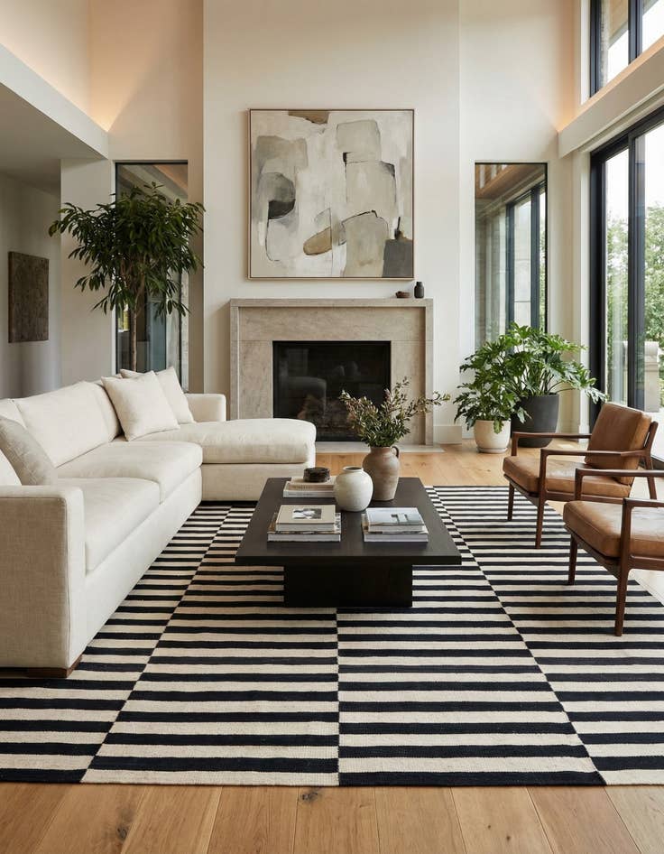 Detail image of 8' 3 x 9' 7  Hand Woven Kilim Modern Wool Rug