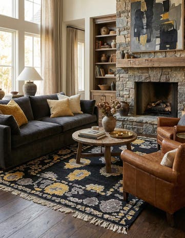 8' x 10' Hand Knotted Oushak Wool Rug