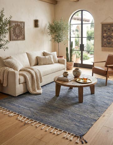 6' 2 x 10' 3 Hand Knotted Moroccan Wool Rug