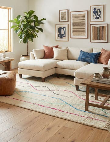 5' x 8' Hand Knotted Moroccan Wool Rug
