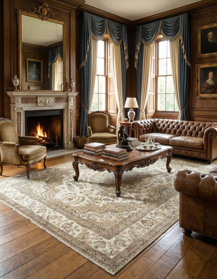 Detail image of 9' 9 x 12' 11  Hand Knotted Vintage Royal Persian Wool Rug