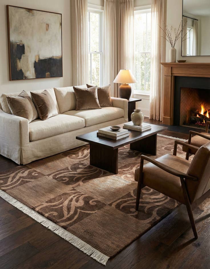 Detail image of 5' 7 x 7' 11  Hand Knotted Darya Wool Rug