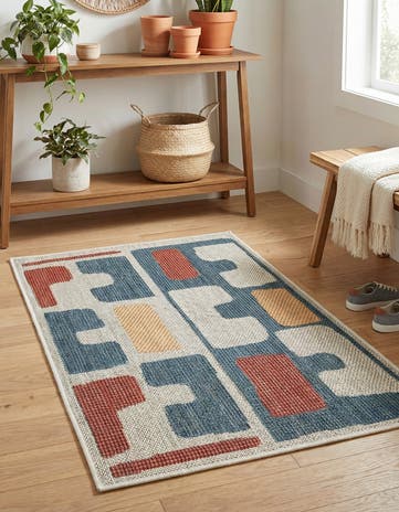 2' x 3' 1 Easy-Clean Baja Indoor / Outdoor Rug