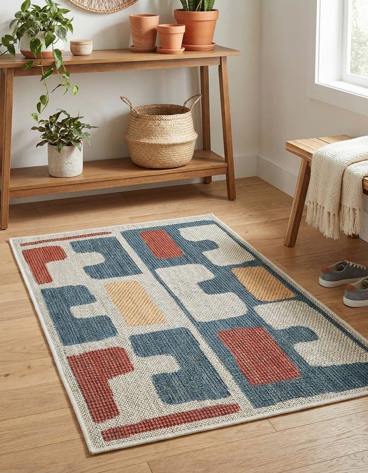 2' x 3' 1 Easy-Clean Baja Indoor / Outdoor Rug