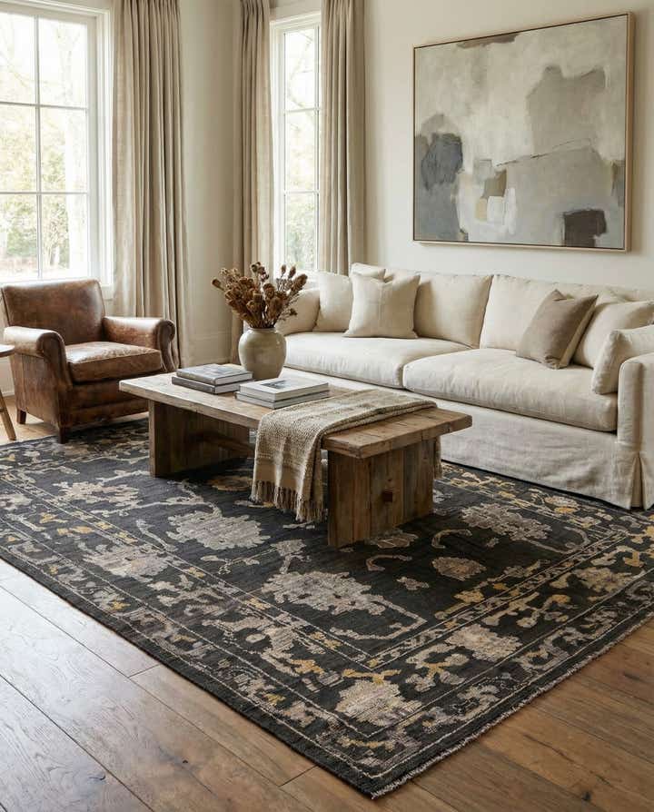 9' 4 x 12' 3 Hand Knotted Oushak Wool Rug
