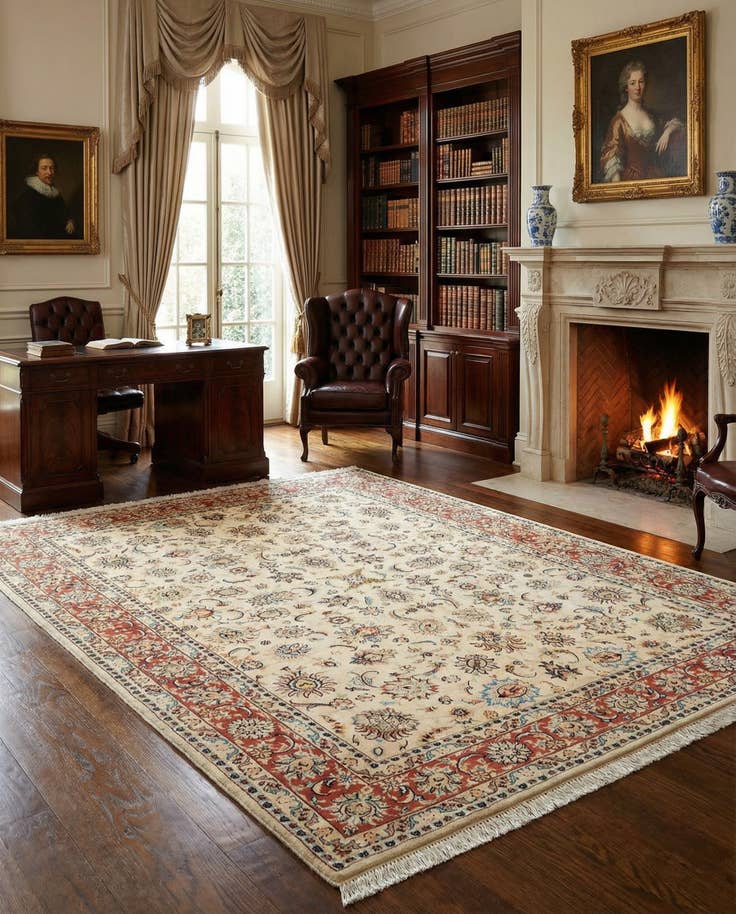 Detail image of 7' 10 x 11' 3 Tabriz Wool Rug