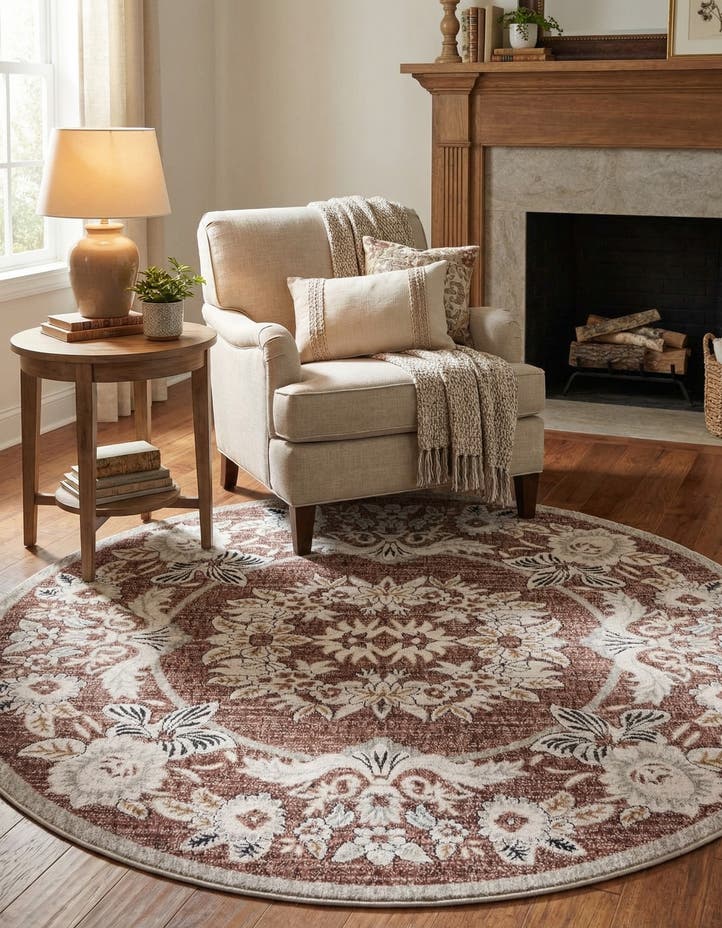 7' x 7' Eco Traditional Round Rug