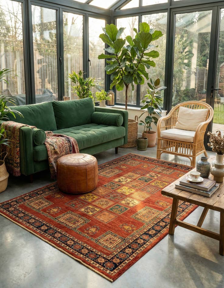 Detail image of 5' 7 x 7' 7 Luribaft Wool Rug