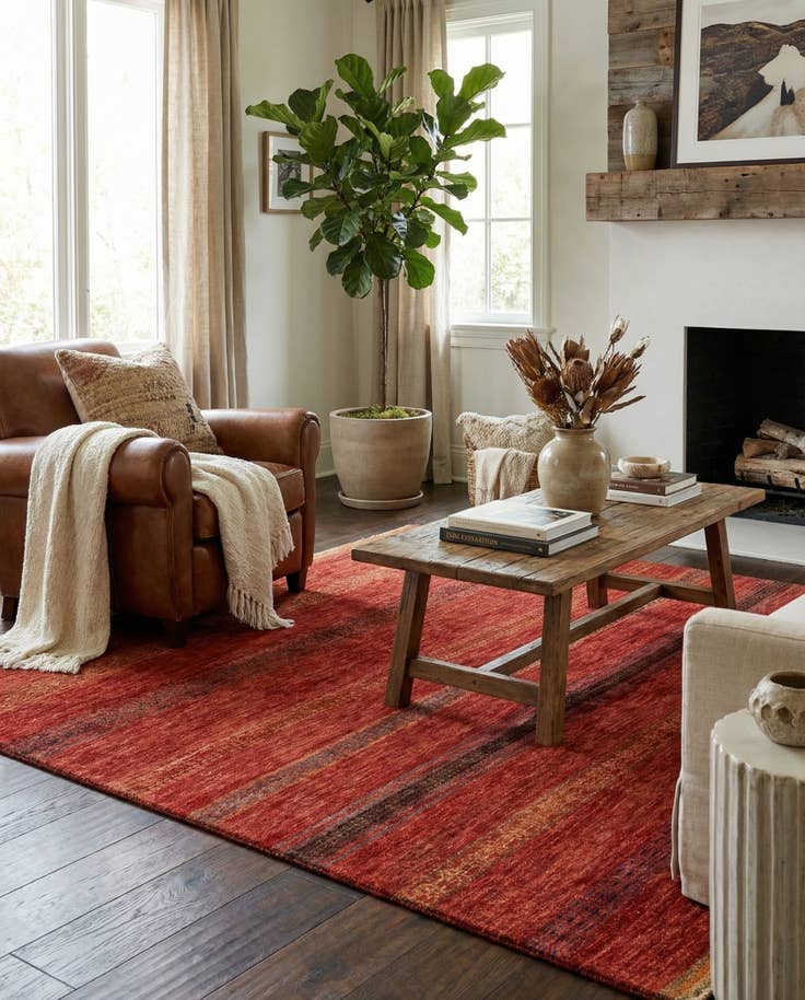 Detail image of 5' 1 x 6' 8 Juma Wool Rug