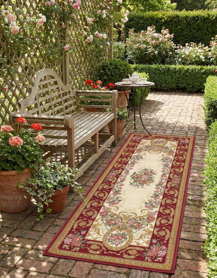 Detail image of 2' x 6' Easy-Clean Traditional Indoor / Outdoor Runner Rug