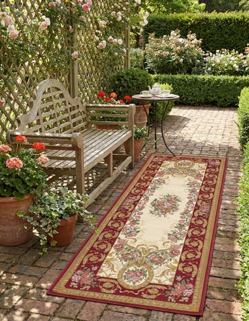 2' x 6' Easy-Clean Traditional Indoor / Outdoor Runner Rug