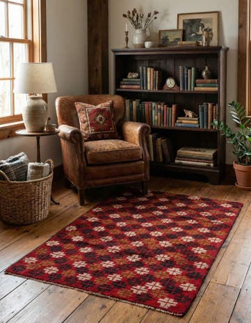 2' 11 x 4' 5 Hand Knotted Balouch Persian Wool Rug