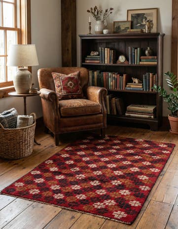 2' 11 x 4' 5 Hand Knotted Balouch Persian Wool Rug