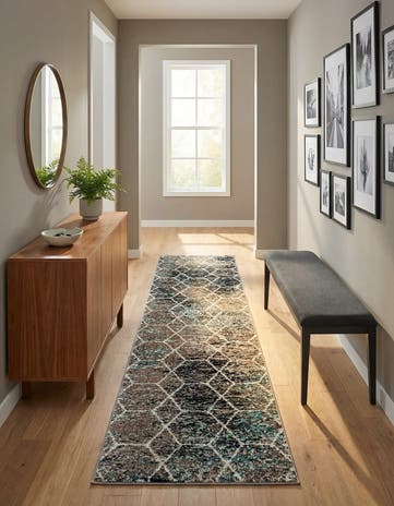 2' x 8' 8 Lattice Frieze Runner Rug