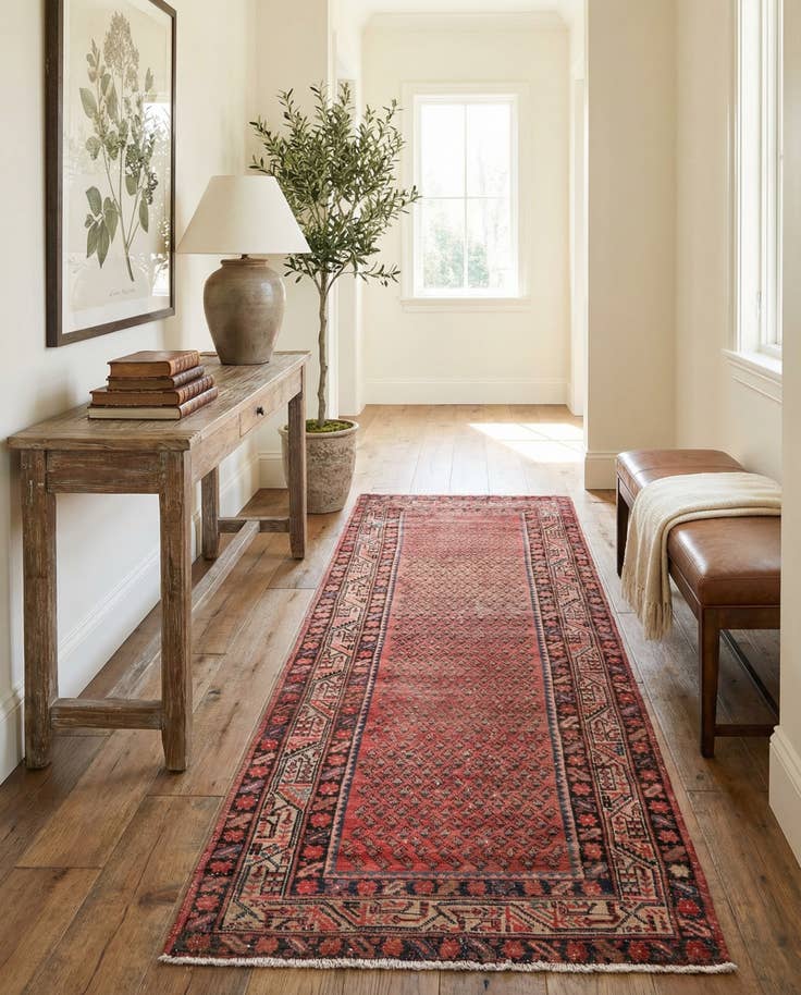 Detail image of 3' 7 x 10' 1 Hand Knotted Ultra Vintage Persian Wool Runner Rug