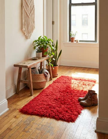 2' x 5' Hand Knotted Moroccan Wool Runner Rug