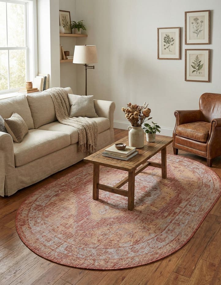 5' 3 x 8' Easy-Clean Traditional Indoor / Ou...