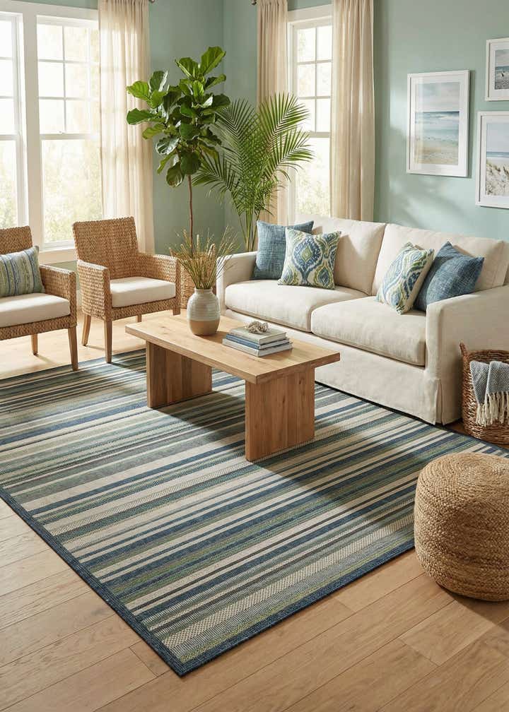 7' 10 x 10' Easy-Clean Baja Indoor / Outdoor Rug